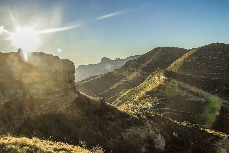 Atardecer en Sierra de Guara desde el Salto del Roldan 768x512